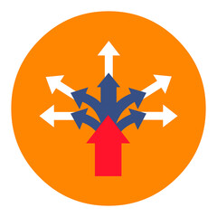 Flat Vector icon for Five Phase Approach EPS10