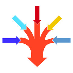 Flat Vector icon for Five Phases Approach1 EPS10