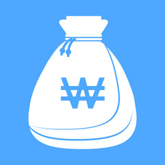 Money bag icon for South Korean Won EPS10