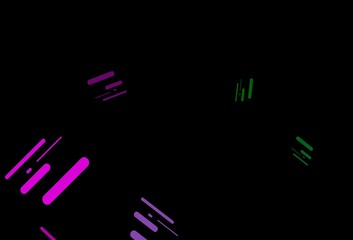 Dark multicolor, rainbow vector background with straight lines.