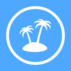 Palm tree icon vector Palm tree sign EPS10