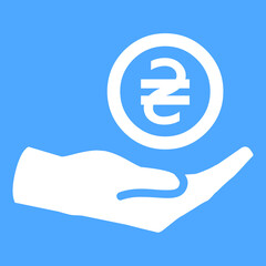 Saving icon for Ukrainian Hryvnia EPS10