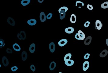 Dark BLUE vector template with circles.