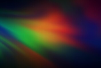 Dark Green, Red vector blurred shine abstract texture.