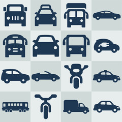 vector icon set for Transportation