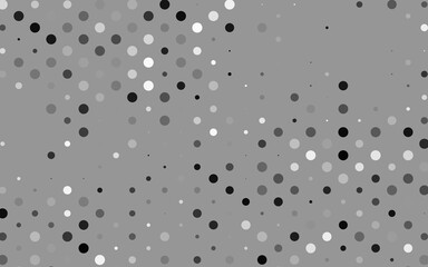 Light Silver, Gray vector template with circles. Blurred decorative design in abstract style with bubbles. Pattern of water, rain drops.