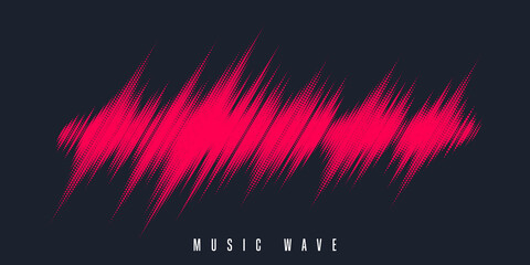 Fototapeta na wymiar Modern Sound wave equalizer. Vector illustration on dark background - Vector Illustration