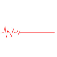 Heart beat monitor pulse line art icon for medical
