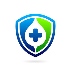 Obraz premium medical water protection logo template