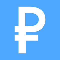 Obraz premium Vector illustration icon for Russian Ruble EPS10