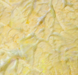 Abstract acrylic texture with marble pattern yellow gray colors background.Color of the year 2021 illuminating and ultimate gray.  poster