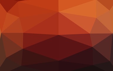 Dark Orange vector low poly layout. Colorful illustration in Origami style with gradient.  Brand new design for your business.