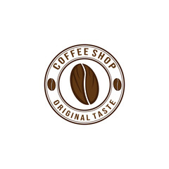 coffee shop vintage vector logo illustration design