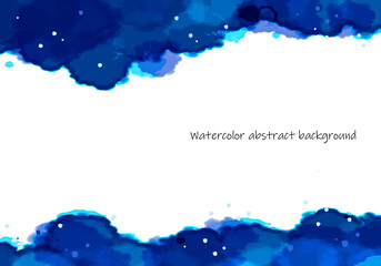 青い水彩のアブストラクト背景素材