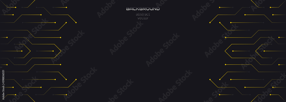 Wall mural vector abstract background on the theme of digital technology, future, cyberpunk. dark background wi