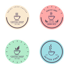 Vector Set of the Coffee labels Different logo