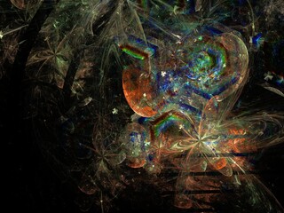 Imaginatory fractal background Image
