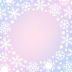 Fototapeta na wymiar Winter background. Christmas backdrop decorated with snowflakes. Vector 10 EPS.