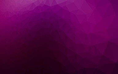 Dark Purple vector abstract polygonal layout. Triangular geometric sample with gradient.  The best triangular design for your business.
