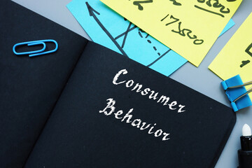 Business concept meaning Consumer Behavior with sign on the piece of paper.