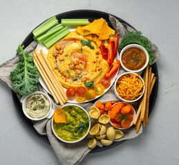 Different kinds of hummus dips