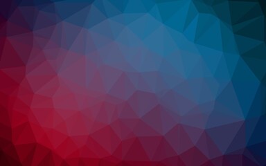 Fototapeta premium Dark Blue, Red vector polygon abstract background. Creative illustration in halftone style with gradient. Textured pattern for background.