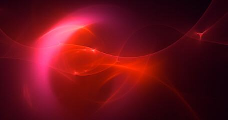 3D rendering abstract red fractal light background