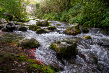 Fototapeta na wymiar source of the river Lete in Prata Sannita