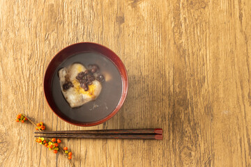 おしるこ　sweet red bean(adzuki) soup 