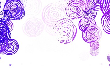 Light Purple vector doodle background with roses.