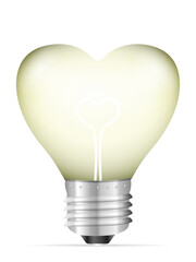 Light bulb heart
