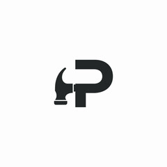 Home Builder Letter P Logo design vector