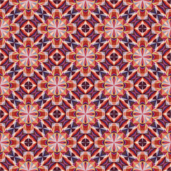 Geometric seamless pattern, ornament, abstract colorful background, fashion print, vector texture.