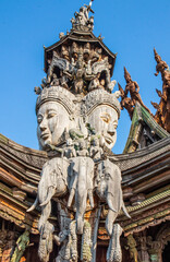 Fototapeta na wymiar The Sanctuary of Truth Pattaya district Chonburi Thailand Asia