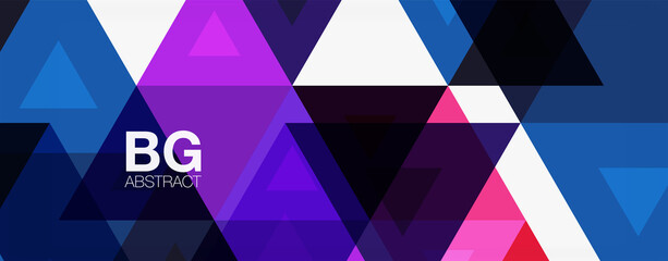 Mosaic triangle pattern abstract background for cover, banner, flyer and poster and other template