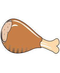 Haxen, Schweinehaxen, Keule, Illustration