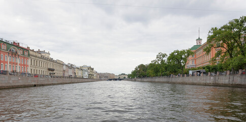  View of the canal on July 8; 2015 in St. Petersburg
