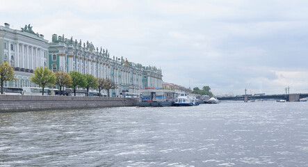  View of the Winter Palace on July 8; 2015 in St. Petersburg