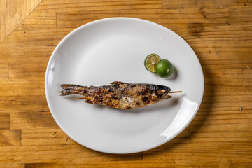 鮎の塩焼き　Photo of grilled sweetfish with salt