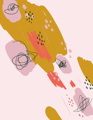 Abstraction vector print with foliage.