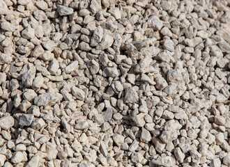 Stone gravel at a construction site as a background.