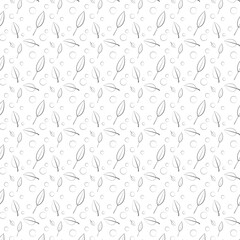 若葉と水玉のシームレスパターン