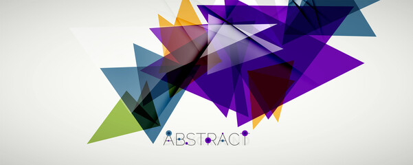 Geometric abstract background. Color triangle shapes. Vector illustration for covers, banners, flyers and posters and other designs