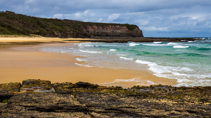 sea shore with rocks 