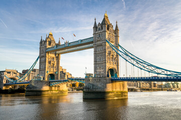 Fototapeta na wymiar Tower Bridge in morning light in London,England