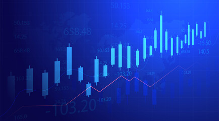 Stock and Graph design background. Business graph banner design eps10 vector. Illustration.