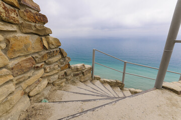 view of the black sea from the cliff