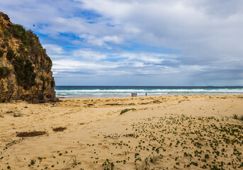 summer in Australia on a beach with distant people
