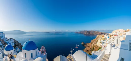 Raamstickers Scenic panorama of Santorini island. Greece © Pawel Pajor