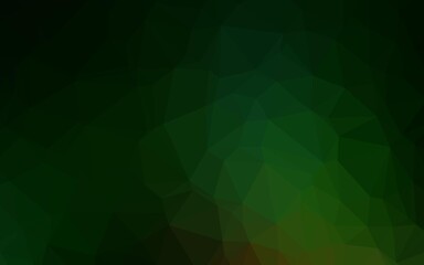 Obraz premium Dark Green vector low poly texture. Geometric illustration in Origami style with gradient. Completely new design for your business.